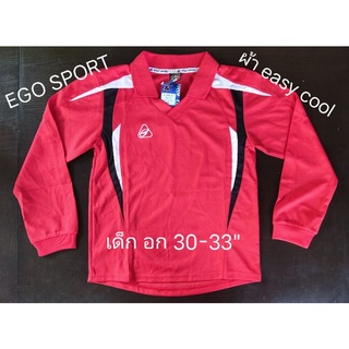 เสื้อเด็กโต size12 @EGO SPORT คอปก แขนยาว #ผ้า easy cool#ของใหม่ (รุ่น EG 5028 RD)