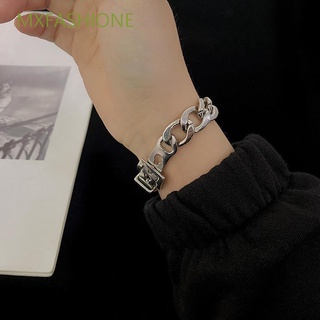 MXFASHIONE Classic Bangle Fashion Fashion Jewelry Chain Bracelet Women Men Korean Alloy Adjustable Hip Hop Belt Wristband/Multicolor