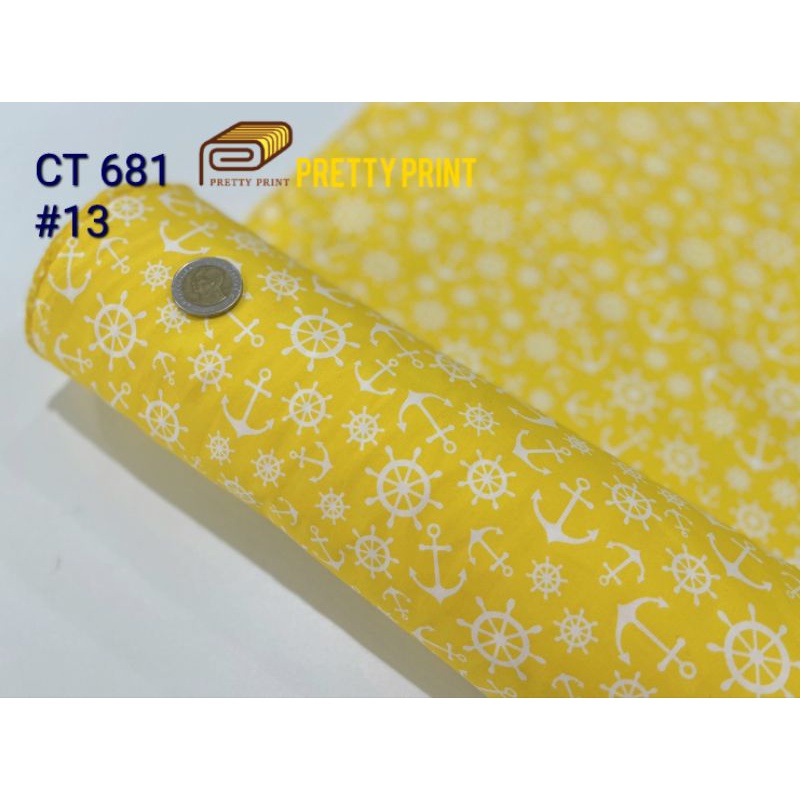 คอตต้อน100%พิมพ์ลาย CT 681 (ขายเป็นหลา)