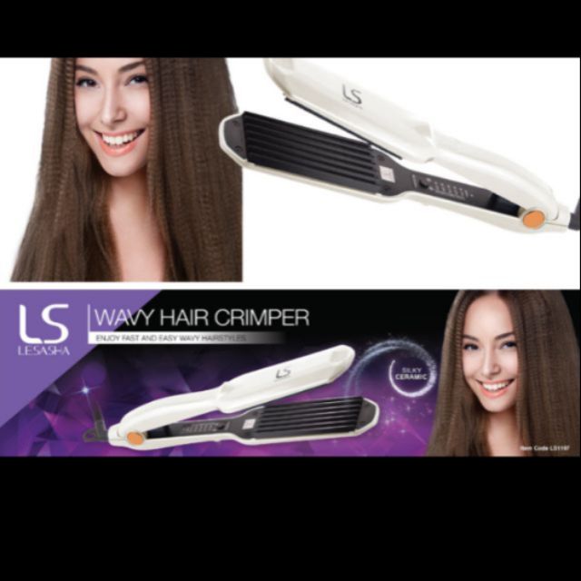 เคร องหน บผม Lesasha Wavy Hair Crimper Shopee Thailand