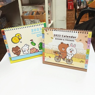 Line Friends Brown Cony Minini Mothn-To-View ปฏิทินตั้งโต๊ะ ปี 2023