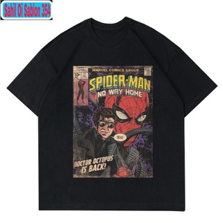 เสื้อยืดผ้าฝ้าย พิมพ์ลาย Spiderman VINTAGE MARVEL COMICS Spiderman สําหรับผู้ชาย ผู้หญิง