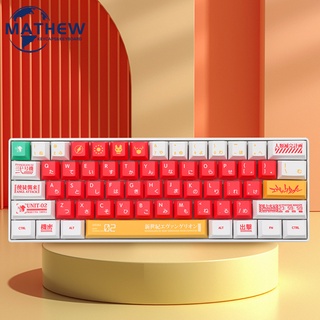 ปุ่มกดคีย์บอร์ด EVA 02 Keycap PBT สําหรับคีย์บอร์ดเมคคานิคอล GMK 61 68 84 980 87 104