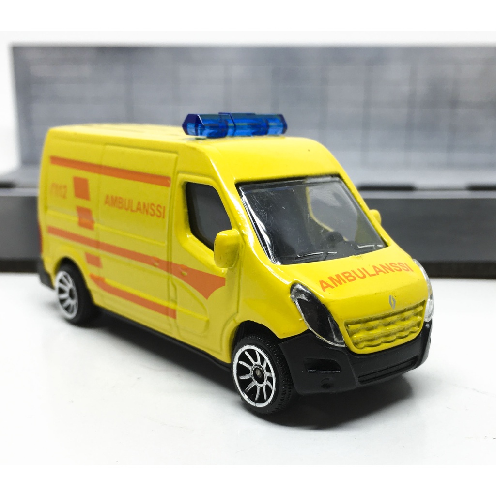 Majorette Renault Master - Ambulanssi - Finland Ambulance - Yellow Color /Wheels 5U /scale 1/66 (3 i