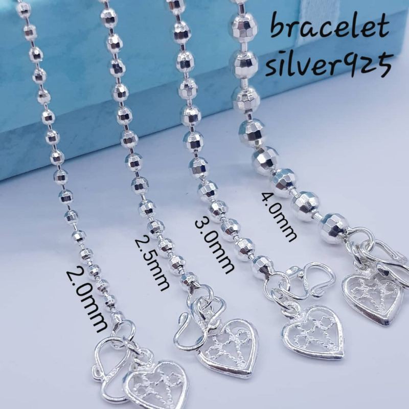 (กล่องดิสโก้ตัด 16 กล่อง silver925 สร้อยข้อมือ perak tulen gelang tangan