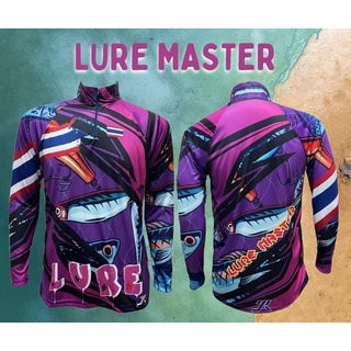 เสื้อตกปลา JK Thailand เสื้อกันยูวี ลาย LURE MASTER  ป้องกันรังสี UV 80% แห้งเร็ว