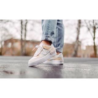 ✱✁┅Nike WMNS Air Force 1 Shadow SE Beige Cream Stitching CK3172-0021