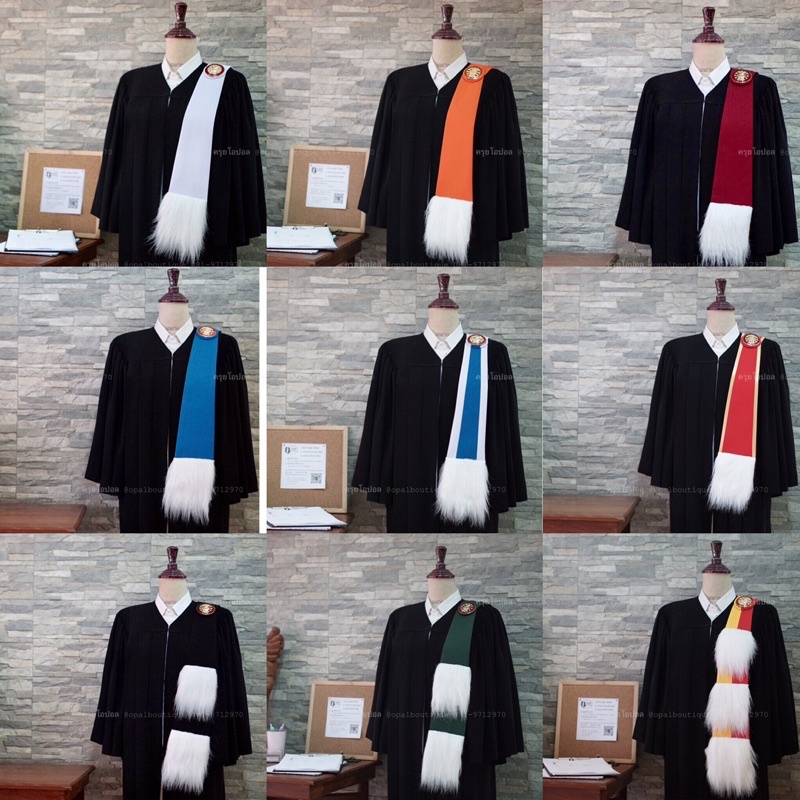 ชุดครุยธรรมศาสตร์ พร้อมแถบคณะ ตรี โท เอก ครุยมธ. เสื้อครุยดำมาตรฐาน ครุยยุโรป เสื้อครุย ชุดครุย โดย 