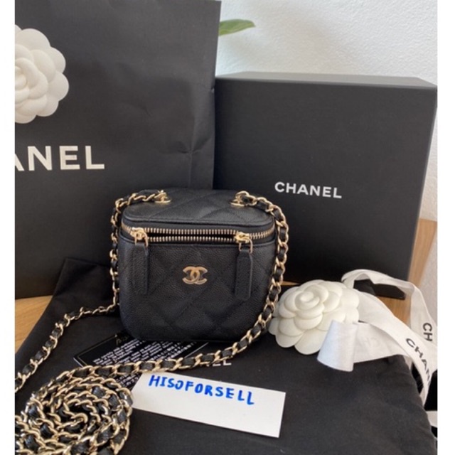 new Chanel vanity mini black caviar ใหม่ๆจากชอป รุ่นนิยม#gucci#louisvuitton#prada#hermes#dior#classic#แบรนด์เนมแท้#mitr