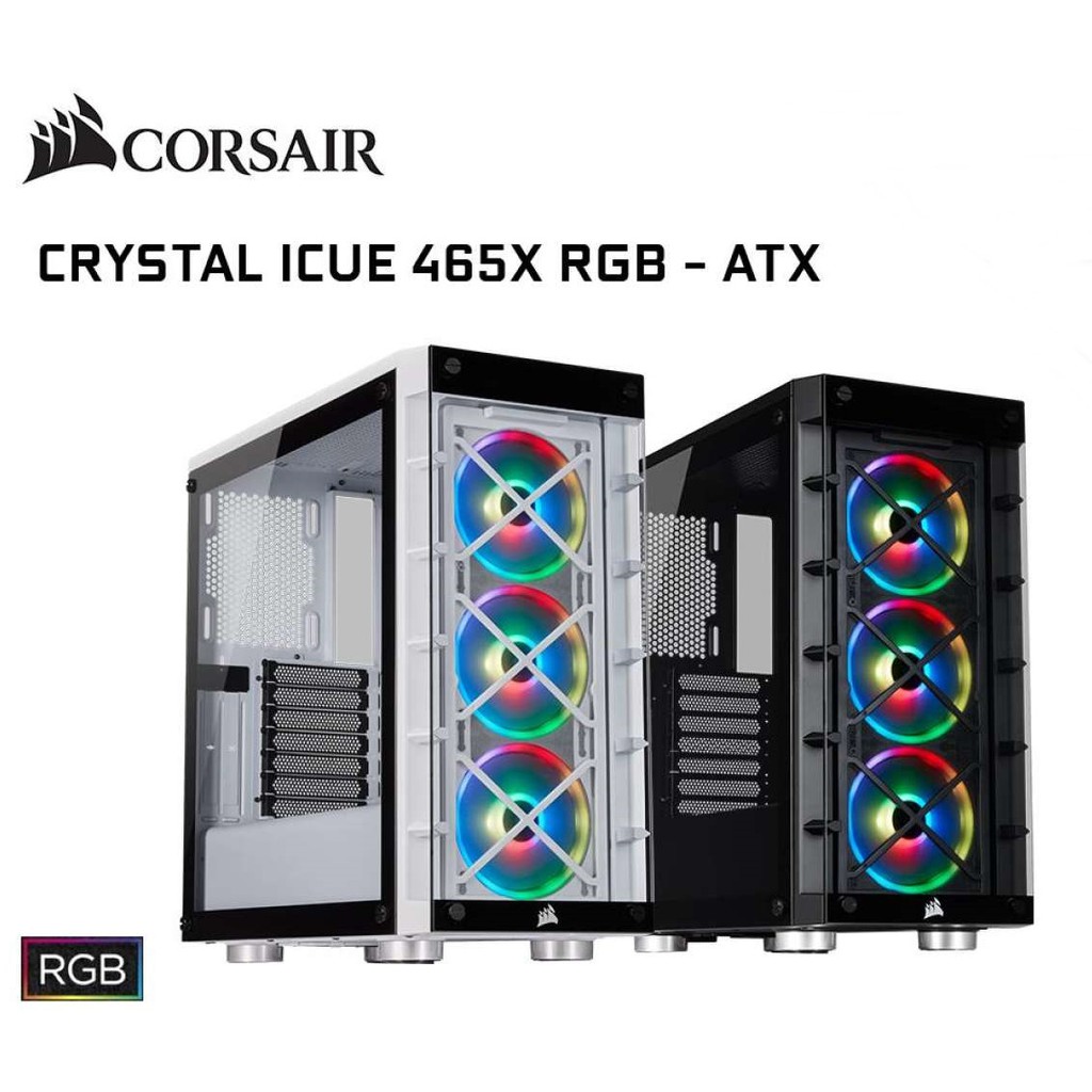 CASE (เคส) CORSAIR iCUE 465X RGB Mid-Tower ATX Smart Case