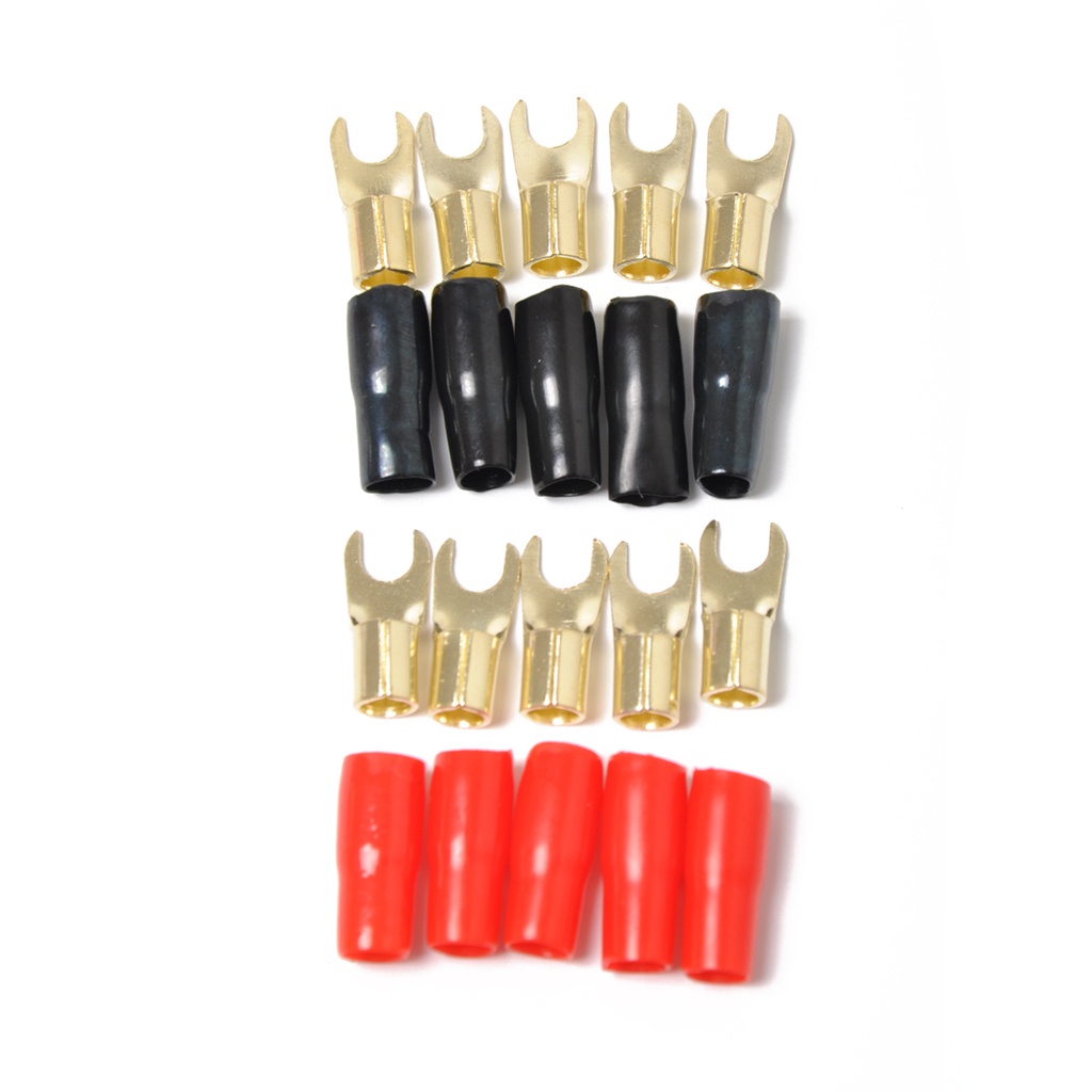 5 คู่ลําโพงรถ Crimp Terminals Connectors Spade สายไฟ