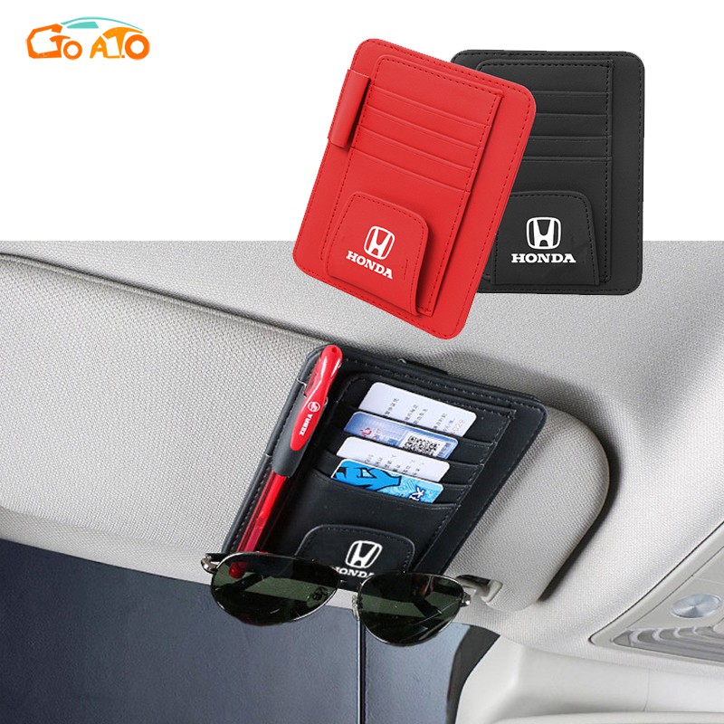 GTIOATO ที่บังแดดรถยนต์ ที่เก็บของในรถม่านบังแดด​ ที่ใส่เก็บบิล ปากกา นามบัตร กล่องแว่นกันแดด ที่เก็