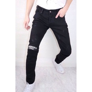 กางเกงขายาว บาเลนเซียก้า Black denim slim fit