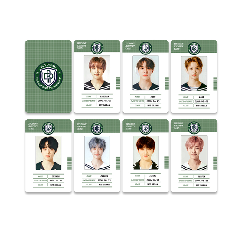NCT DREAM เอ็นซีที 2021 BACK TO SCHOOL Student Identity Card Jaemin Jeno Jisung Renjun Mark Photocard