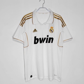 เสื้อกีฬาแขนสั้น ลายทีมฟุตบอล Real Madrid 2011/12 ชุดเหย้า S-XXL คุณภาพสูง