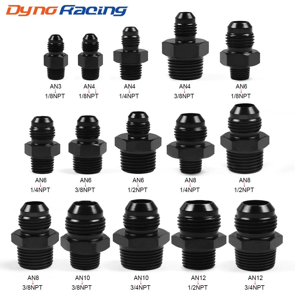 An3 An4 An6 An8 An10 An12 Male To 1/4Npt 3/8Npt 1/2 Npt 3/4 Npt อะแดปเตอร์ติดตั้งน้ํามันเชื้อเพลิงสี