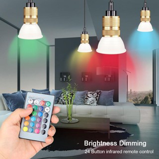 หลอดไฟเปลี่ยนสี LED Colorful Lamp หลอดLED 2 in 1 แสงขาว+ RGB เปลี่ยนสี / หรี่แสงได้ 16เฉด รีโมทควบคุมระยะไกล