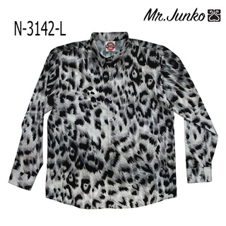 ⚡ ส่งฟรี⚡เชิ้ตแขนยาว งานต่อลาย Mr-Junko ผ้านิ่ม ใส่สบายไม่ร้อนN-3142-L