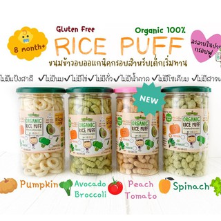 Begin Rice Puff ข้าวผสมผักอบกรอบ Organic สำหรับเด็ก 8 เดือนขึ้นไป