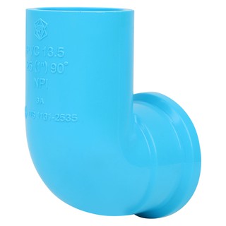 ท่อประปา ข้อต่อ ท่อน้ำ ท่อPVC ข้องอ 90 เกลียวในทองเหลือง SCG 1" สีฟ้า FPT ELBOW PVC/BRASS SOCKET SCG 1" LITE BLUE