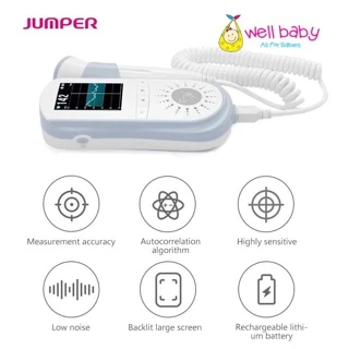 JUMPER รุ่น JPD 100E เครื่องฟังเสียงหัวใจทารกในครรภ์ แสดงผลแบบกราฟและตัวเลข ชาร์จได้