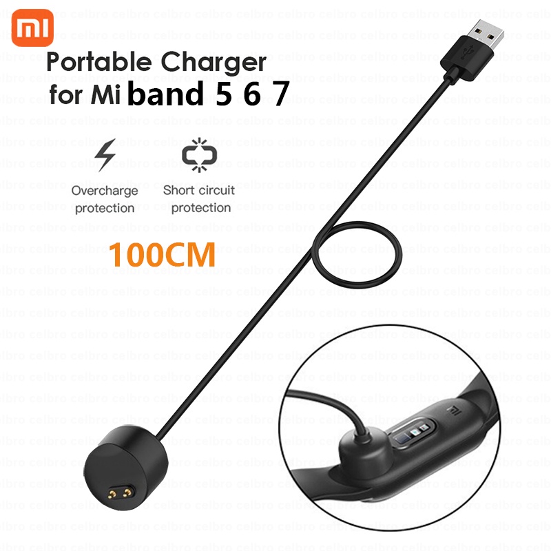 สายชาร์จ USB 1 เมตร Xiaomi Mi Band 7 6 5 อะแดปเตอร์ชาร์จแม่เหล็ก สายไฟ NFC สมาร์ทวอทช์ สายรัดข้อมือ สร้อยข้อมือ สําหรับ Miband 6 7