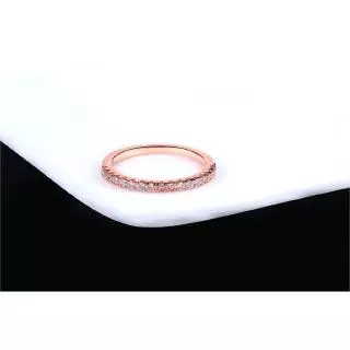 ZHOUYANG Micro Pave Cubic Zirconia แต่งงาน / เครื่องประดับแหวนหมั้น Rose Gold สีแฟชั่นแบรนด์คริสตัลแหวนสำหรับผู้หญิง R132