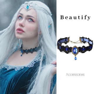 𝓑𝓮𝓪𝓾𝓽𝓲𝓯𝔂 สร้อยคอลูกไม้สไตล์โกธิค มีหลายสีให้เลือกนะคะ