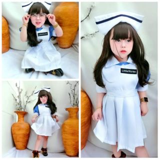 [พร้อมส่ง] ชุดนักศึกษาพยาบาลสาวน้อย ชุดพยาบาล LittleNures  ชุดอาชีพเด็ก