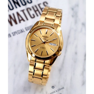 นาฬืิกา SEIKO 5 Automatic  รุ่น SNKL48K1  นาฬิกาข้อมือผู้ชาย สีทอง - มั่นใจ สินค้าของแท้ 100% รับประกันสินค้า 1 ปีเต็ม