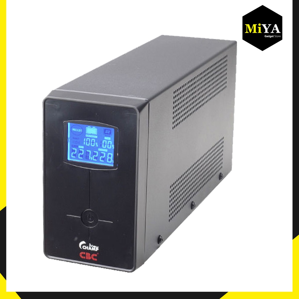 CBC เครื่องสำรองไฟ UPS 1000VA / 400 Watt รุ่น champ-iview - สีดำ สินค้ารับประกัน 2 ปี