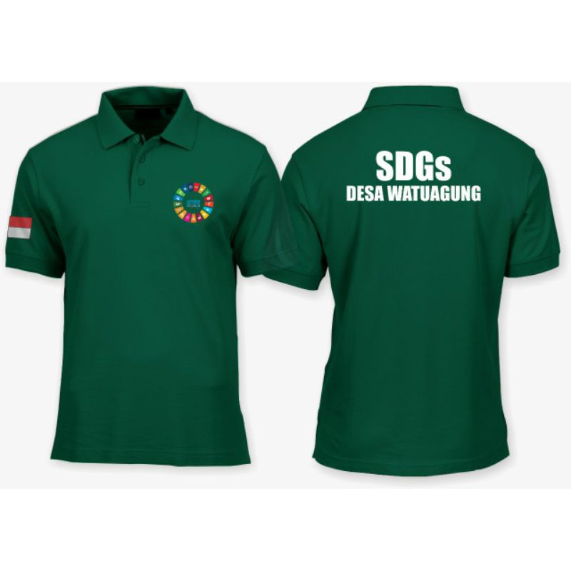 SDGs VILLAGE CLOTHES พร้อมการเขียน CAN REQUEST VILLAGE NAME - SDGS POLOSHIRT - SDGS VILLAGE COLLAR C