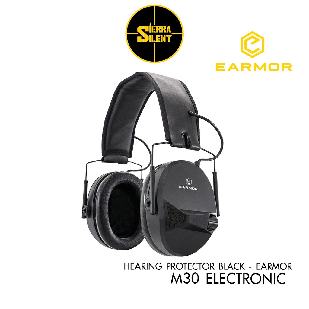 M30 ELECTRONIC HEARING PROTECTOR BLACK - EARMOR