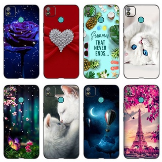 เคสโทรศัพท์มือถือซิลิโคน Tecno Pop 4 Bc2S Bc1S Pop 5 Bd2P Bd3 ลายดอกไม้แมวน่ารัก