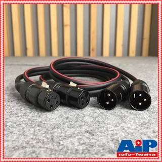 1เมตร DYNACOM สายP.CANNON-J.CANNONข้างละ2หัว 1M J2049-6 สายดำ สายสัญญาณเสียง XLR Male To XLR Female (ผู้เมีย) Mic Cab...