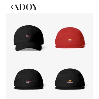 2021 ADOY ‘her’ / ‘baby’ Ball Cap &amp; Camp Cap สีดำ/แดง พรีออเดอร์ #PREORDER