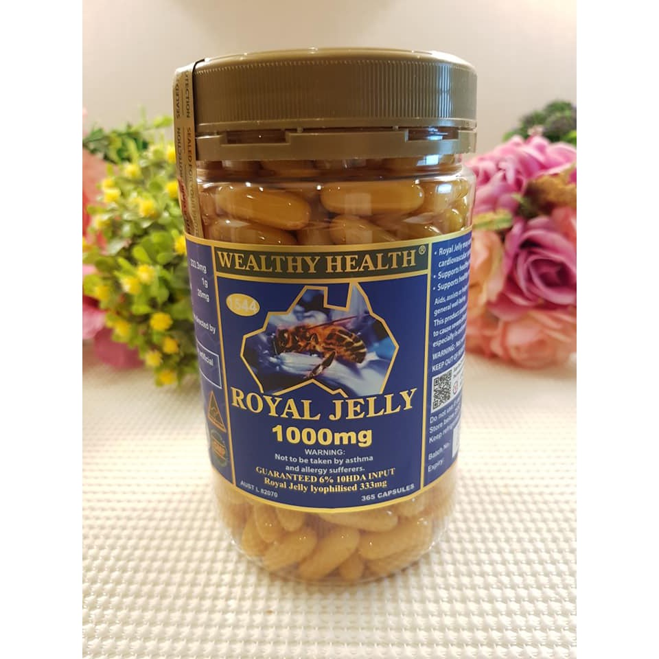 Wealthy Health Royal Jelly 1000 mg. 365 capsules
