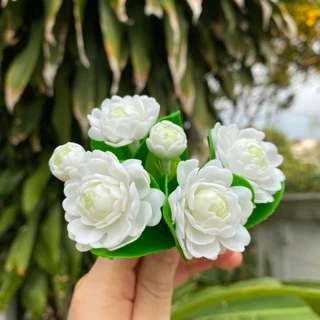 ดอกไม้ติดผม ดอกไม้ดินประดิษฐ์ ดอกมะลิจิ๋ว