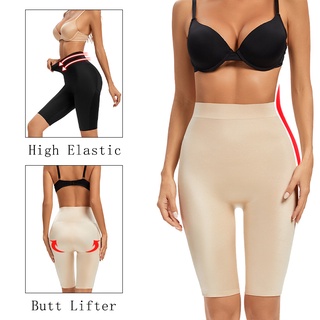 กางเกงเอวสูงกระชับสัดส่วน High Waist Abdomen Butt Lifting Padded Panties No Trace Invisible Padded Hip Up Tummy Shaper Pants