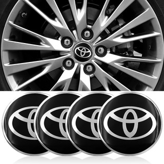 ใหม่ สติกเกอร์โลโก้สัญลักษณ์ สําหรับติดตกแต่งล้อรถยนต์ toyota 4 ชิ้น