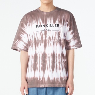 PAINKILLER เพนคิลเลอร์ เสื้อมัดย้อม เสื้อผ้าผู้ชาย / ROCKY TIE-DYED OVERSIZED T-SHIRT / รุ่น 07-0-0103 สีน้ำตาล / AW22