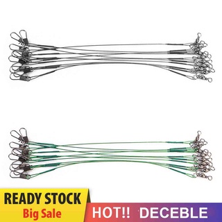 Deceb 20 ชิ้น / ล็อต ป้องกันการกัด เหยื่อตกปลา เชือกรั้ง ลวดเหล็ก สายจูงหมุน