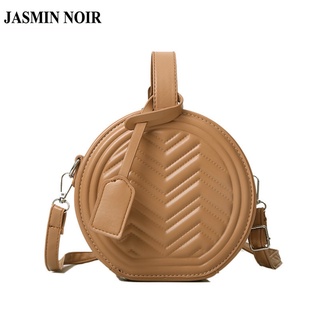 Jasmin Noir กระเป๋าถือ กระเป๋าสะพายไหล่ ทรงกลม พิมพ์ลายดอกไม้ สไตล์เรโทร สําหรับสตรี