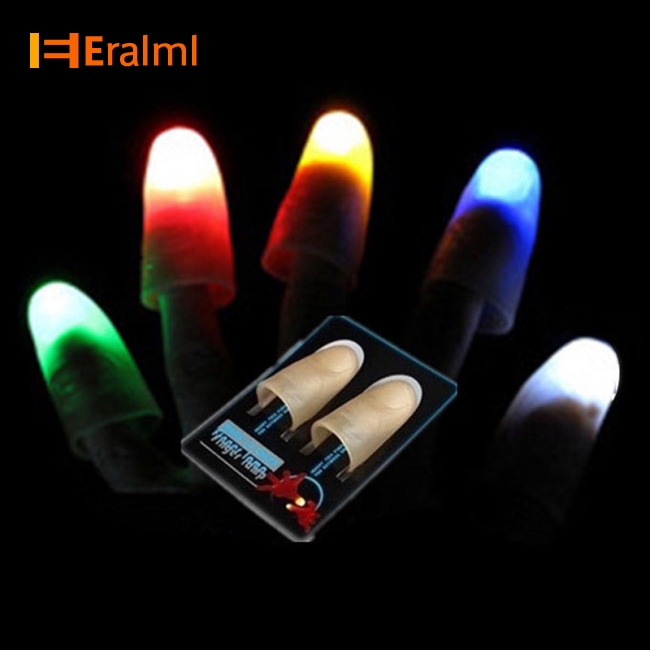 1 Pair Creative Magic Thumb Tip LED Light Magic Trick Finger Lights for ...