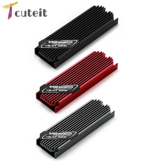 Tcuteit ฮีทซิงค์ระบายความร้อนฮาร์ดดิสก์โซลิดสเตท M.2 สําหรับ PCIE 2280 SSD