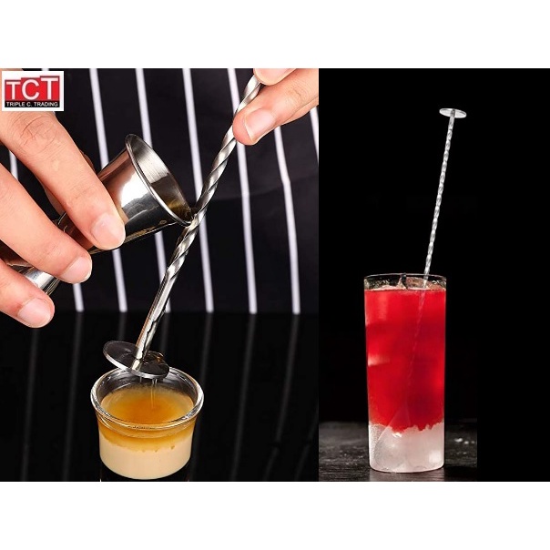 ช้อนคนค็อกเทล ช้อนค็อกเทล สแตนเลส ช้อนคนผสมเครืองดื่ม มี 2 ขนาดให้เลือก 28 ซม. และ 40 ซม. Bar Spoons อุปกรณ์บาร์ - รูปที่ 3
