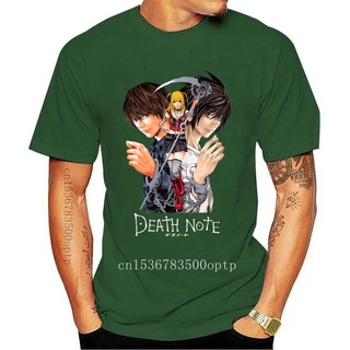 ขายดี เสื้อยืดลําลอง แขนสั้น พิมพ์ลายอนิเมะญี่ปุ่น Yagami Misa And Lawliet สไตล์คลาสสิก สําหรับผู้ชาย CPfpog78PFmeob06S-