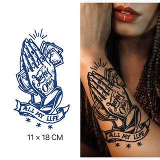 【Mars Tattoo】ใหม่ สติกเกอร์รอยสักชั่วคราว กึ่งถาวร 2 สัปดาห์ ติดทนนาน D144