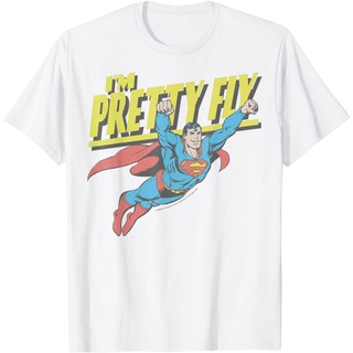 เสื้อยืดผ้าฝ้ายพรีเมี่ยม เสื้อยืด พิมพ์ลายการ์ตูน Dc Superman Pretty Fly สไตล์เรโทร