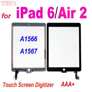 แผงเซนเซอร์หน้าจอสัมผัสดิจิทัล 9.7 นิ้ว แบบเปลี่ยน สําหรับ iPad Air 2 air2 A1566 A1567 iPad 6